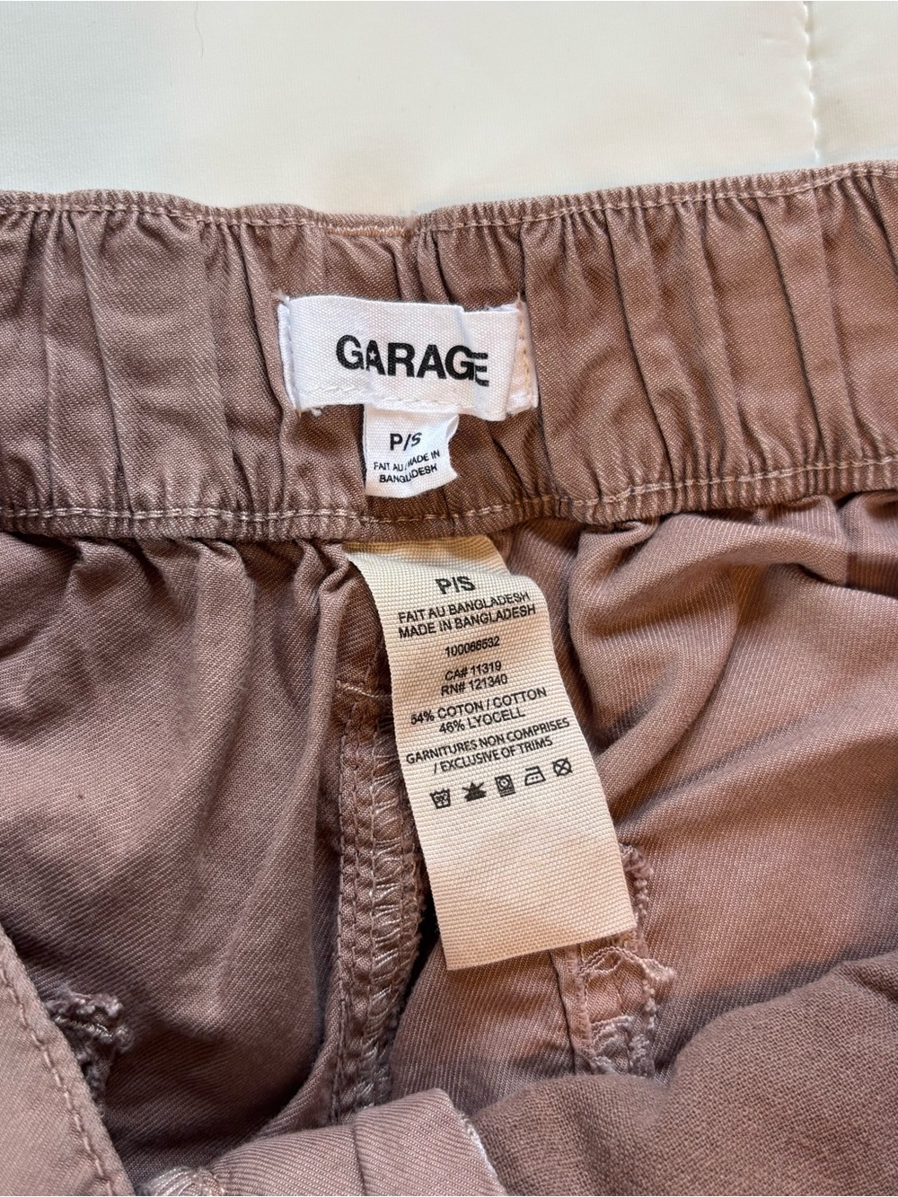 Garage Wide-Leg Cargo Pants in Mauve Brown - Picture 3 of 7